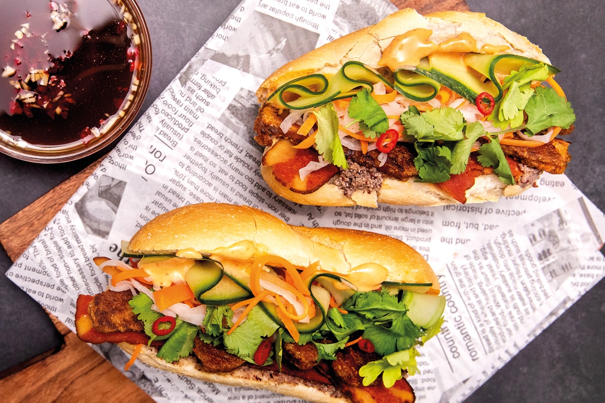 Banh Mi vegan Vietnamese sandwich